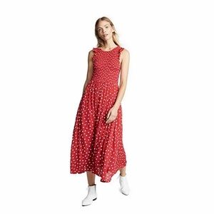 Free people red polka dot dress